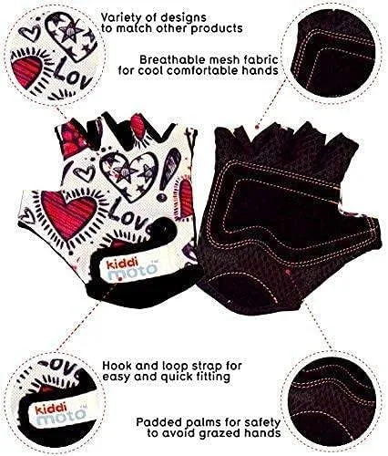 Miniatura 7 de Kiddimoto Kids Cycling Gloves Anti-Slip Kids Bike Gloves for Boys and Girls Fingerless Kids Mountain Bike Gloves for BMX, MTB Riding, Gymnastics