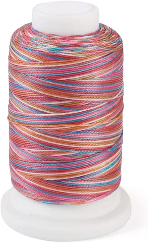 Miniatura 8 de Elecrelive - Cuerda de cera de color degradado de 250 yardas, 0.020 in, cuerda de poliéster con revestimiento de cera, cuerda redonda de macramé