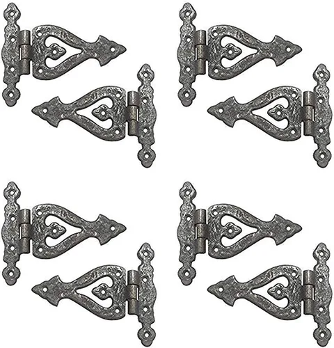 Miniatura 43 de Adonai Hardware Alleluia - Bisagras delanteras de hierro fundido antiguo (3.2 pulgadas x 10 unidades, negro mate) para puertas de granero, puertas