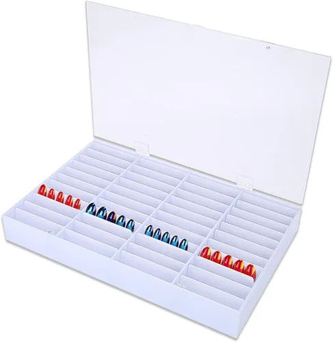 Miniatura 6 de Semme Caja de almacenamiento de puntas de arte de uñas postizas, vitrina vacía transparente para uñas, organizador de puntas de uñas, contenedor