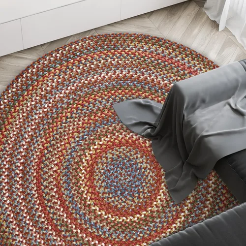 Miniatura 16 de Rhody Rug Country Jewel CJ35 - Alfombra trenzada ovalada de bronce de 2 x 3 pies, decoración del hogar, alfombra de piso o alfombra de dormitorio