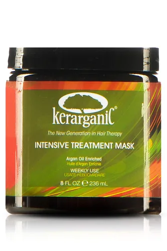 KERARGANIC Mascarilla de tratamiento intensivo Tratamiento de reparación de cabello enriquecido con aceite de argán, 8oz