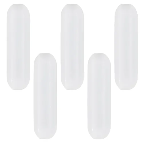 5 piezas de 1.181 in (1.18 pulgadas) PTFE agitador magnético mezclador mezclador agitador barra, color blanco, barra de laboratorio, barra de placa