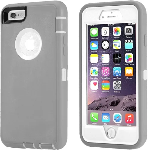 Miniatura 5 de Funda para iPhone 8 y iPhone 7, resistente, con función atril, protector de pantalla integrado, 4 en 1, fuerte y resistente a prueba de golpes