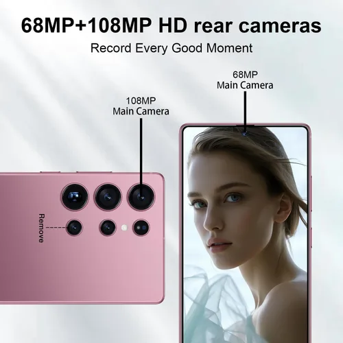 Miniatura 5 de I25 Ultra 5G - Teléfono inteligente desbloqueado, 16 GB+512 GB 7000 mAh, teléfono celular completamente para Android 14, pantalla HD de 6.99 2-Rosa