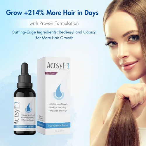 Miniatura 8 de Actsyl -3 Suero para el crecimiento del cabello con Redensyl: crece un cabello más grueso, más completo, más fuerte, reduce la caída y la rotura