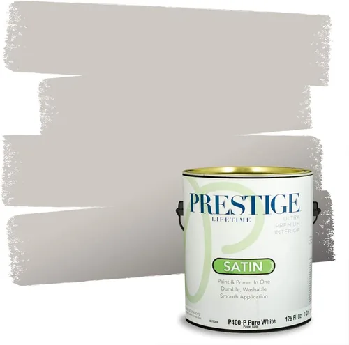Miniatura 121 de PRESTIGE Paints - Pintura interior e imprimación en uno, 1 galón, cáscara de huevo, pimienta envejecida