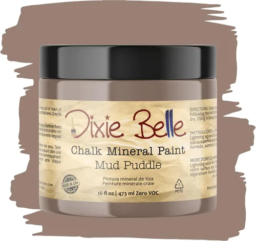 Miniatura 224 de Dixie Belle Paint Company - Pintura con acabado de tiza para muebles, color negro (Caviar), 1 galón, 128 fl oz, pintura mineral color rosa intenso
