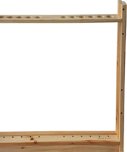 Miniatura 6 de Rush Creek Creations Estante rústico de almacenamiento de pared con 2 lazos compuestos – 12 flechas con compartimento para accesorios – hecho a mano