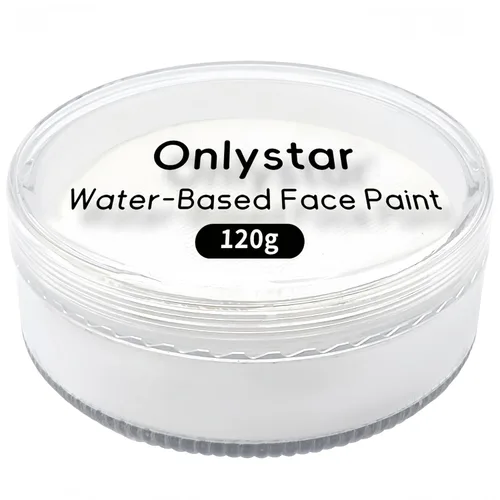 Pintura facial blanca grande de 4.23 oz – 4 veces volumen de 1.06 oz, maquillaje facial activado por agua para Halloween payaso cosplay, pintura