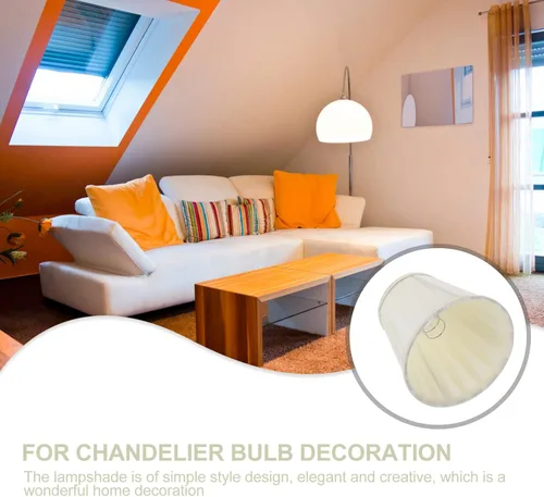 Miniatura 9 de Beaupretty Pantalla de lámpara pequeña para lámparas de mesa y luz de pie con clip de repuesto para pantalla de tela, cubierta de luz, color beige