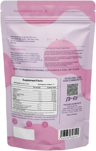 Miniatura 2 de B-fit B Inositol Balance - Inositol 40:1 Myo & D-Chiro - Apoya el equilibrio hormonal y la salud ovárica - Suplemento alimenticio en polvo - Sabor a