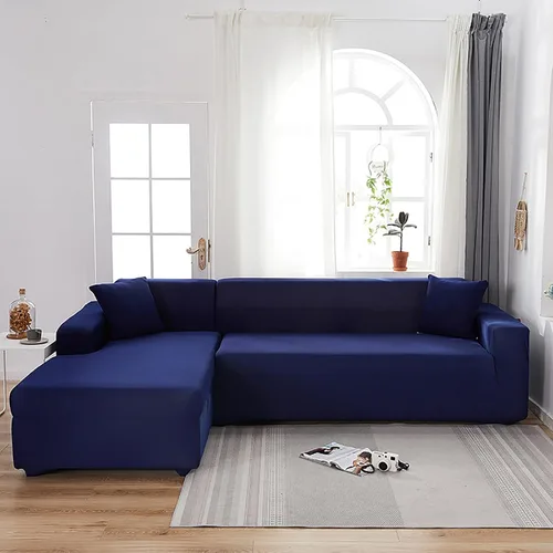 Miniatura 23 de Konsilsa Funda elástica para sofá en forma de L, funda completa para sofá de 1/2/3/4 plazas, protector de muebles suave, antideslizante, lavable a