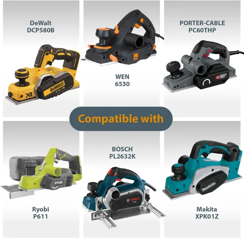 Miniatura 4 de POWERTEC Cuchillas cepilladoras HSS de 3-1/4 pulgadas, paquete de 2 unidades para WEN 6530, DeWalt DCP580B, PORTER-CABLE PC70THP, RYOBI P611, Bosch
