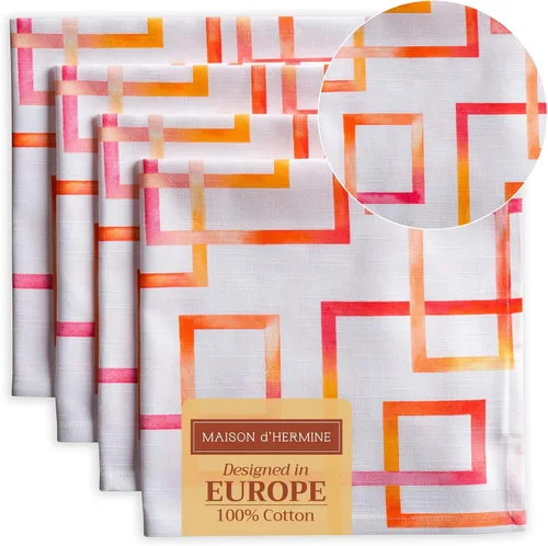 Miniatura 166 de Maison d' Hermine Happy Florals - Juego de 4 servilletas 100% algodón suave y cómodo perfectas para cenas familiares, bodas, fiestas de cóctel, 063