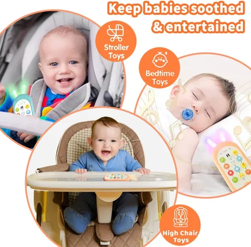 Miniatura 4 de Richgv Regalo de cumpleaños para niña de 1 año, juguete de teléfono celular para bebé, juguetes de aprendizaje sensorial con 12 funciones, juguetes