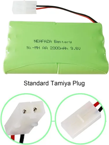 Miniatura 2 de 9.6V 2000mAH NiMH RC Car Flat 8-Cell AA Recargable Batería de repuesto Hobby y cable de carga USB con conector Tamiya estándar para camión monstruo