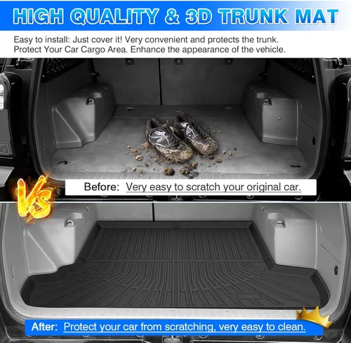Miniatura 7 de 4Runner Cargo Liner - Tapete para maletero para Toyota 4Runner 2003-2009, tapete de carga para todo tipo de clima para accesorios 4Runner, tapetes