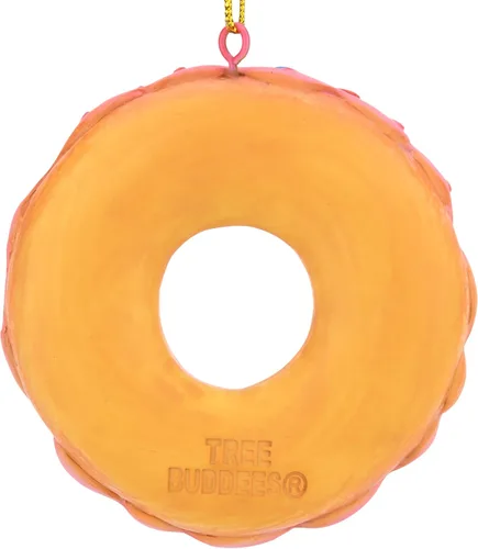 Miniatura 6 de Tree Buddees Adorno navideño de donut rosa con chispas
