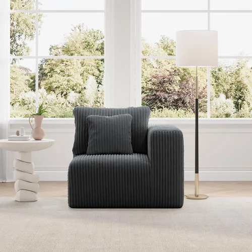 Miniatura 34 de Novilla 141" Sofá seccional modular, sofá seccional moderno en forma de nube con soporte Smarts Coil™, sofá sin huesos en forma de U para sala