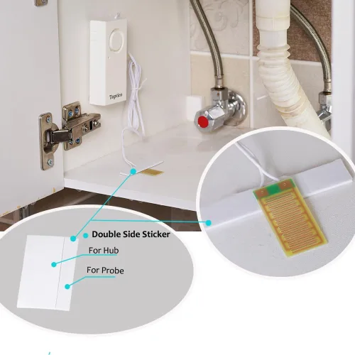 Miniatura 3 de Alarma de Sensor de Agua para Hogar, Bomba de Sumidero, Sótanos, Detector de Fugas de Calentador de Agua de RV, Sensor de Inundación por Humedad