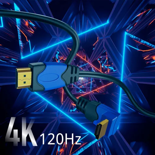 Miniatura 3 de TNP - Cable HDMI 4K en ángulo recto de 270 grados (10 pies), cable HDMI de alta velocidad de 18 GBPs 4K 60Hz HDR 2K 2160p 1080p 1440p 3D ARC/eARC