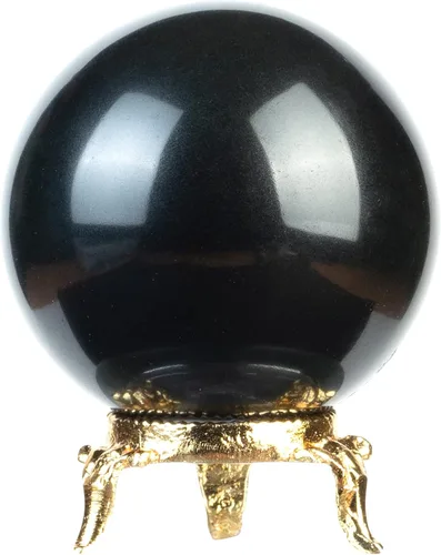 Miniatura 13 de Crocon Bola esférica de piedra de jaspe rojo de 2.165 in con soporte de metal, más de 1400 quilates, esfera de curación, escultura para adivinación
