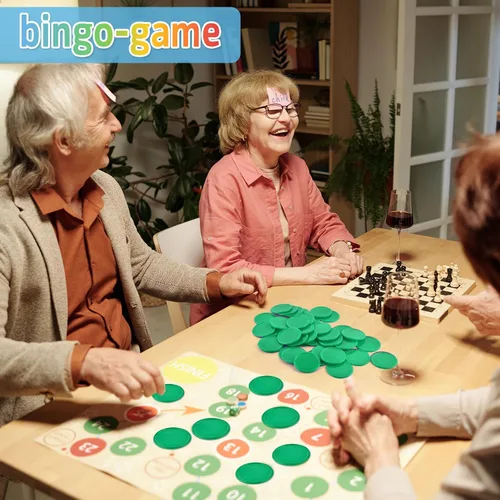 Miniatura 4 de Coopay 1000 fichas de bingo de 1 pulgada a granel, marcadores de bingo para práctica de matemáticas, contadores de aprendizaje de plástico, discos