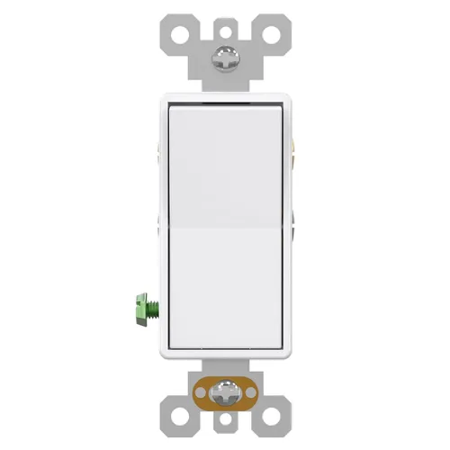 Miniatura 35 de AIDA Paquete de 1 interruptor de luz basculante Decora de 3 vías, interruptores de luz eléctricos con conexión a tierra automática de 15 amperios