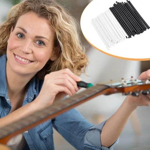 Miniatura 2 de 100 piezas de diapasón de guitarra, diapasón, punto lateral, instrumento musical, incrustaciones, puntos para bajo, 1.969 x 0.079 in, marcadores