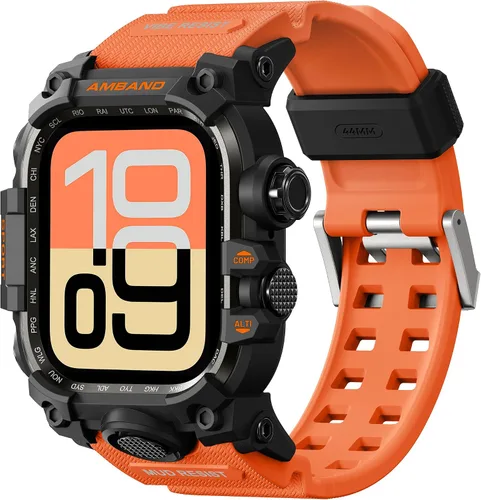 Miniatura 31 de amBand Funda resistente con correa para Apple Watch de 1.732 pulgadas, compatible con iWatch Series SE 3/SE 2ª generación, SE/6/5/4, protección