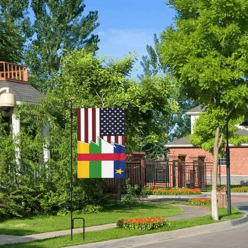 Miniatura 9 de Torn Style American And The Central African Republic Flags Garden Flag 28"x40" Inch Double Sided Garden Flags Home Lawn Outdoor Decor Flags Party