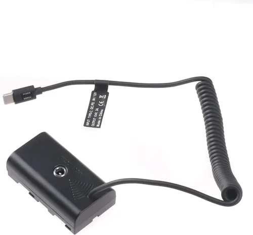 Miniatura 4 de FocusFoto Cable adaptador de batería ficticia USB-C a NP-F550 para Sony NP-F970 NP-F570 NP-F750 NP-F770 F960 F530 F330 para alimentar la cámara