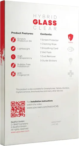 Miniatura 4 de upscreen Película protectora de pantalla compatible con Google Pixel 6a - Protección de vidrio 9H, resistente a los arañazos