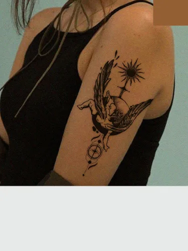 Miniatura 2 de Fallen Angel Juice Plant Ink - Tinta impermeable semipermanente y duradera, 2 semanas, calcomanías temporales de tatuajes para hombres y mujeres