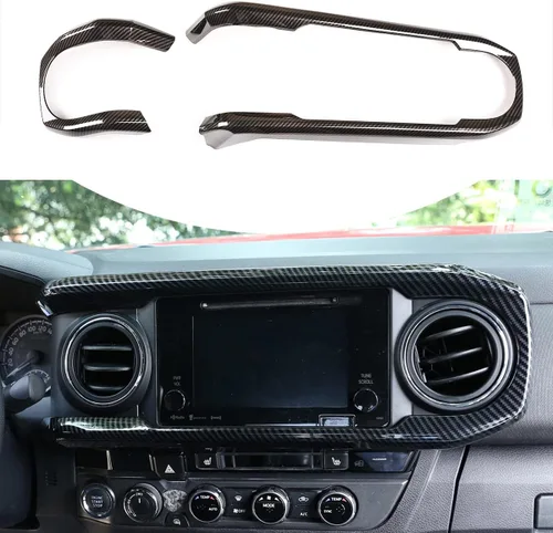 Miniatura 17 de Adhesivos para tablero, consola central para automóvil, de plástico ABS, para apariencia de interior, para Toyota Tacoma 2016 2017 2018 2019 2020