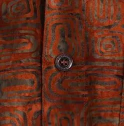 Miniatura 3 de Johari West Ripple Rosso - Camisa de algodón hawaiano tropical para hombre
