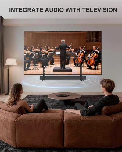 Miniatura 7 de WALI Soporte universal para barra de sonido para TV, soporte resistente para montaje por encima o debajo de la pantalla, longitud de hasta 16.7