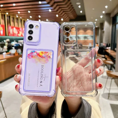 Miniatura 4 de Tuokiou Funda para Samsung Galaxy A14 5G, Fundas Protectoras Transparentes con Ranura para Tarjetas, Funda Cartera de TPU Suave Ajustada Resistente