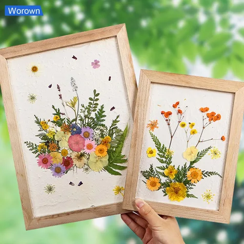 Miniatura 6 de Worown Kit de pantalla para hacer papel, 4 tamaños (A4, A5, A6, A7) molde de madera y cubierta con juego de malla, kit de marco para fabricación