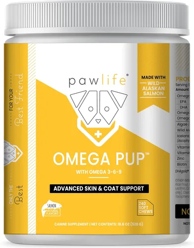 Miniatura 7 de Suplementos de aceite de pescado para perros, 60 vitaminas Omega 3 de aceite de pescado para perros, alivio de la picazón formulado por veterinarios