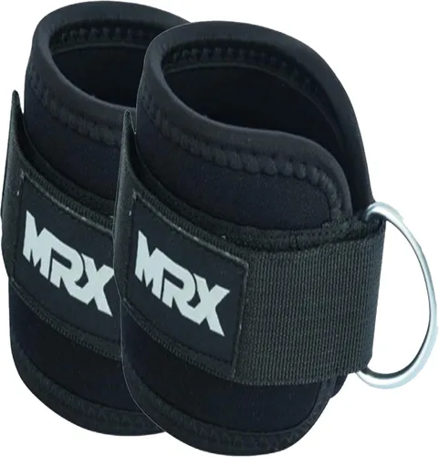 Miniatura 12 de MRX - Correa de tobillo con anillo en D, polea para levantamiento de pesas, tobillera acolchada, correas de gimnasio