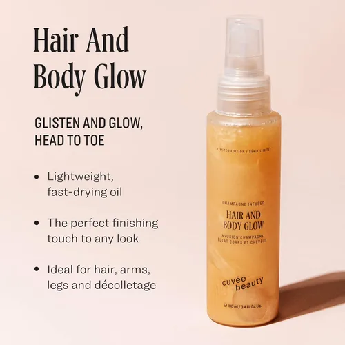 Miniatura 2 de CUVÉE BEAUTY Cuvee Hair and Body Glow - 3 onzas líquidas - Hidrata el cabello y la piel con brillo ligero, domina el encrespamiento y agrega brillo