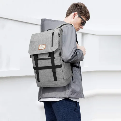 Miniatura 2 de FANDARE Mochila expandible con puerto de carga USB, mochila escolar para adolescentes, impermeable, informal, para hombres, mujeres, escuela