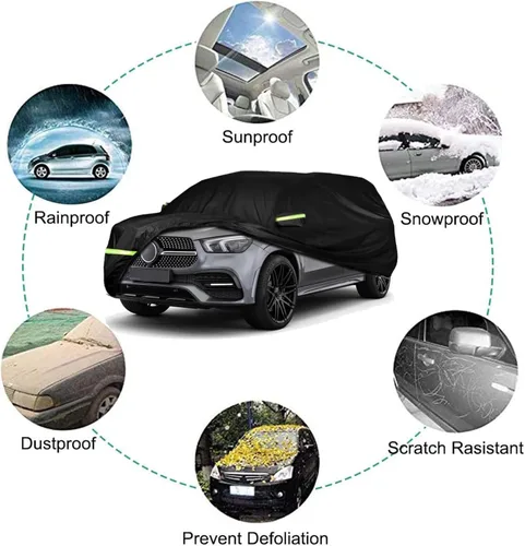 Miniatura 5 de Funda para coche compatible con Mercedes Benz ML/GLE Class 230 250 280 300 320 350 de 2006-2025, de 6 capas, 210T, resistente al viento, impermeable