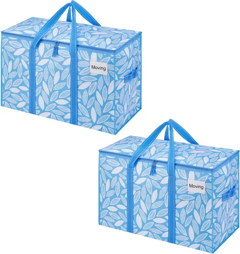 Miniatura 34 de VENO - Paquete de mudanzas, cajas de almacenamiento para embalaje universitario con tapas alternativas, para dormitorio, extragrande, asas