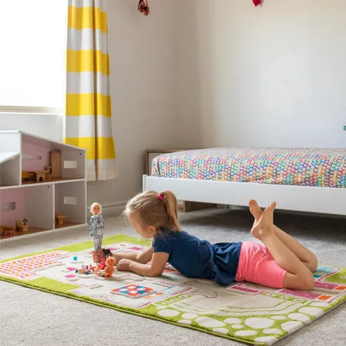 Miniatura 3 de IVI - Alfombra de juego 3D para usar como casa de muñecas, no tóxica, resistente a las manchas, juguetes educativos Montessori para niños, mediana