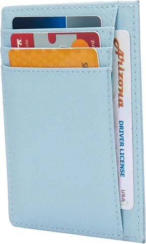 Miniatura 2 de Slim RFID Blocking Credit Card Holder Minimalist Leather Front Pocket Small Wallet for Women Men