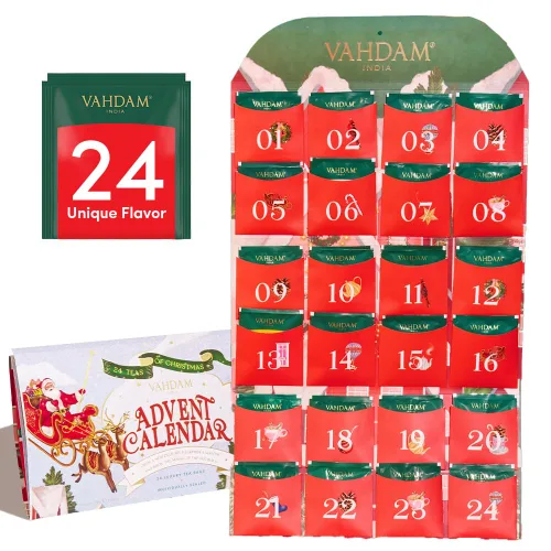 Edición limitada – Calendario de Adviento 2026 Juego de regalo plegable de bolsas de té | 24 sabores únicos – Caja de regalo de vacaciones |