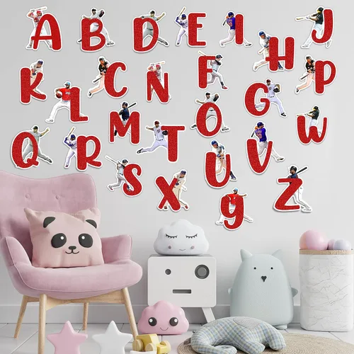 Miniatura 13 de Seyal® Adhesivo de pared con alfabeto de fútbol americano A-Z